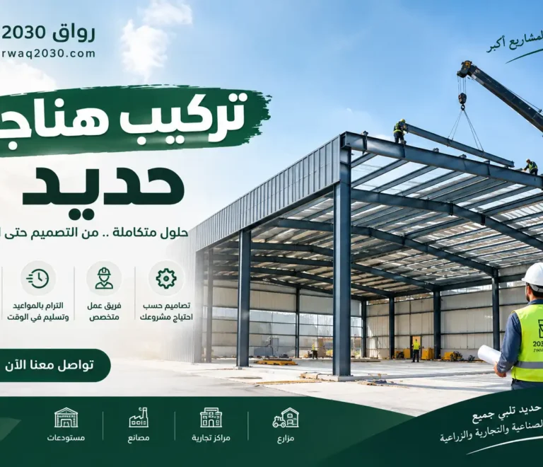تركيب هناجر حديد في السعودية المراحل وأهم متطلبات التنفيذ